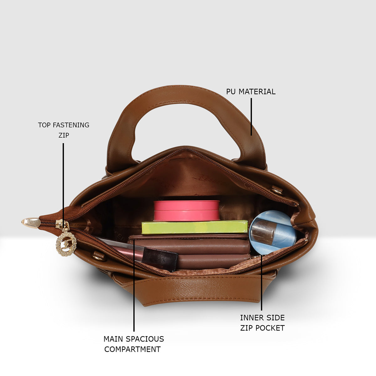 Classic Mini Solid Pattern Handbag For Womens