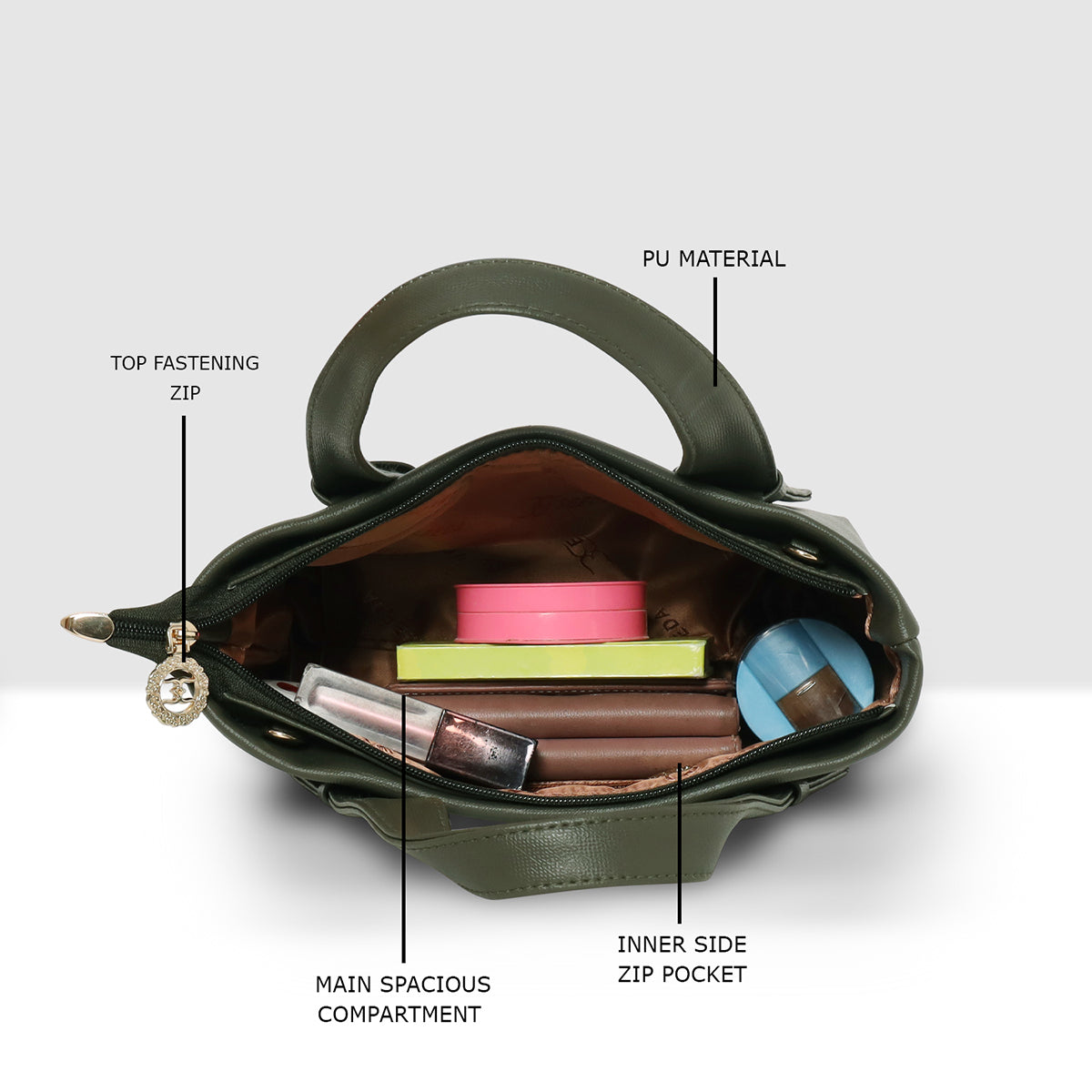 Classic Mini Solid Pattern Handbag For Womens