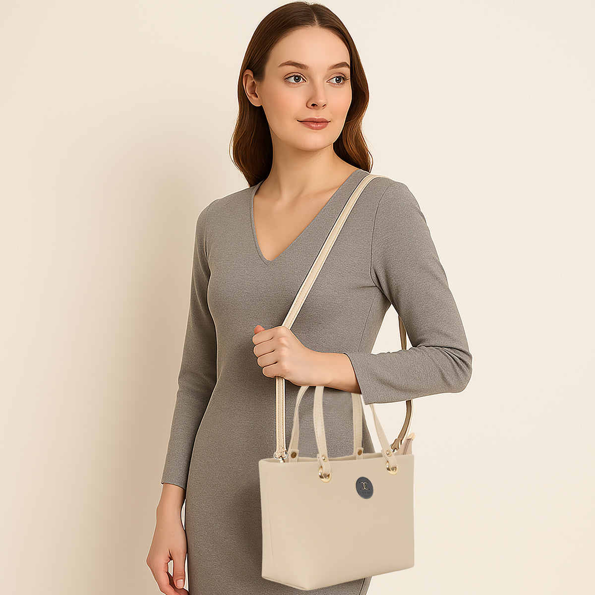 Elegant Solid Mini Handbag For Womens
