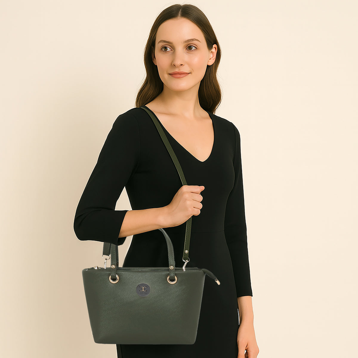 Elegant Solid Mini Handbag For Womens