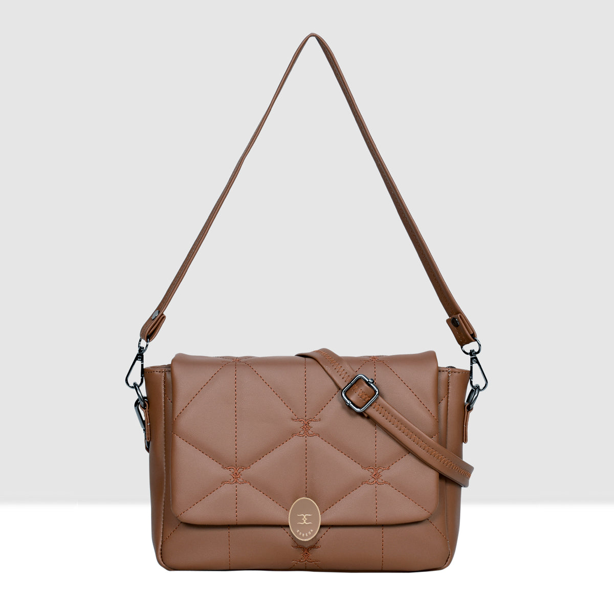 Logo Embroidered Sling Bag For Womens