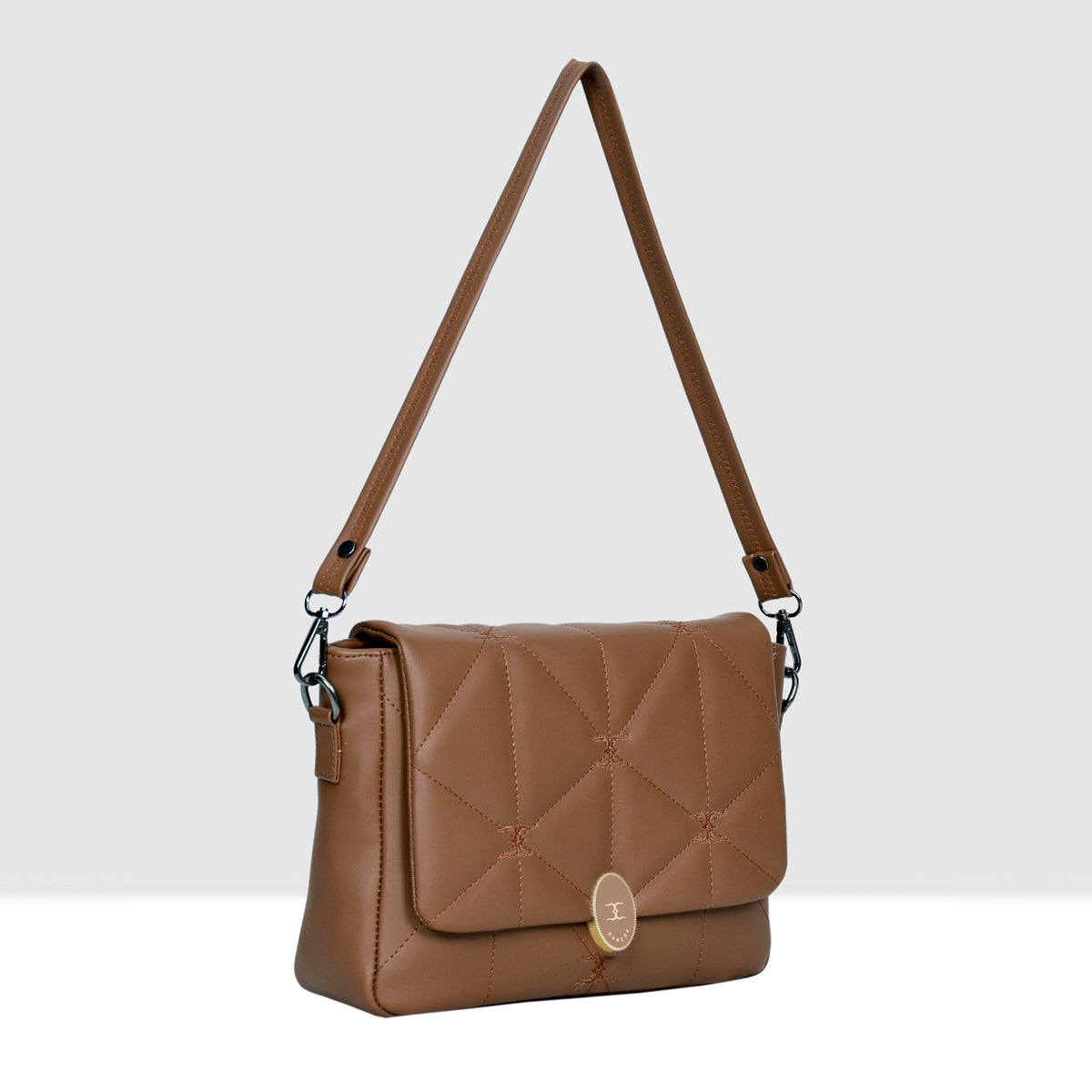 Logo Embroidered Sling Bag For Womens