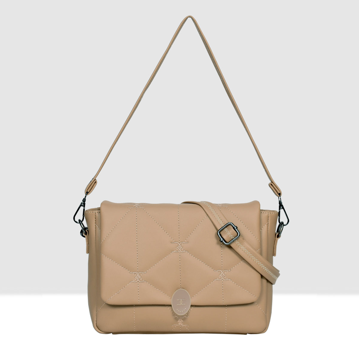 Logo Embroidered Sling Bag For Womens