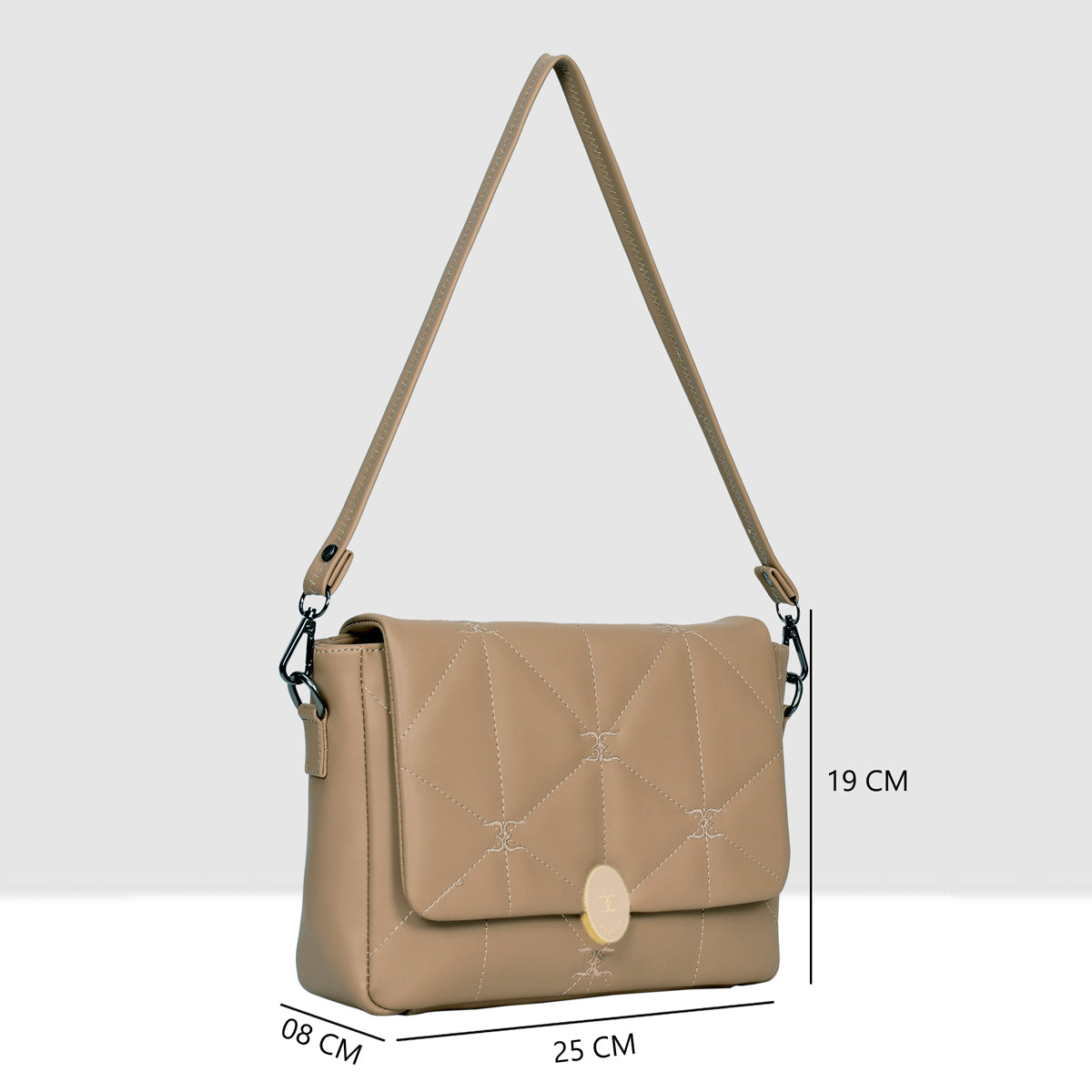 Logo Embroidered Sling Bag For Womens
