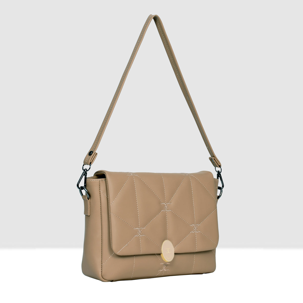 Logo Embroidered Sling Bag For Womens