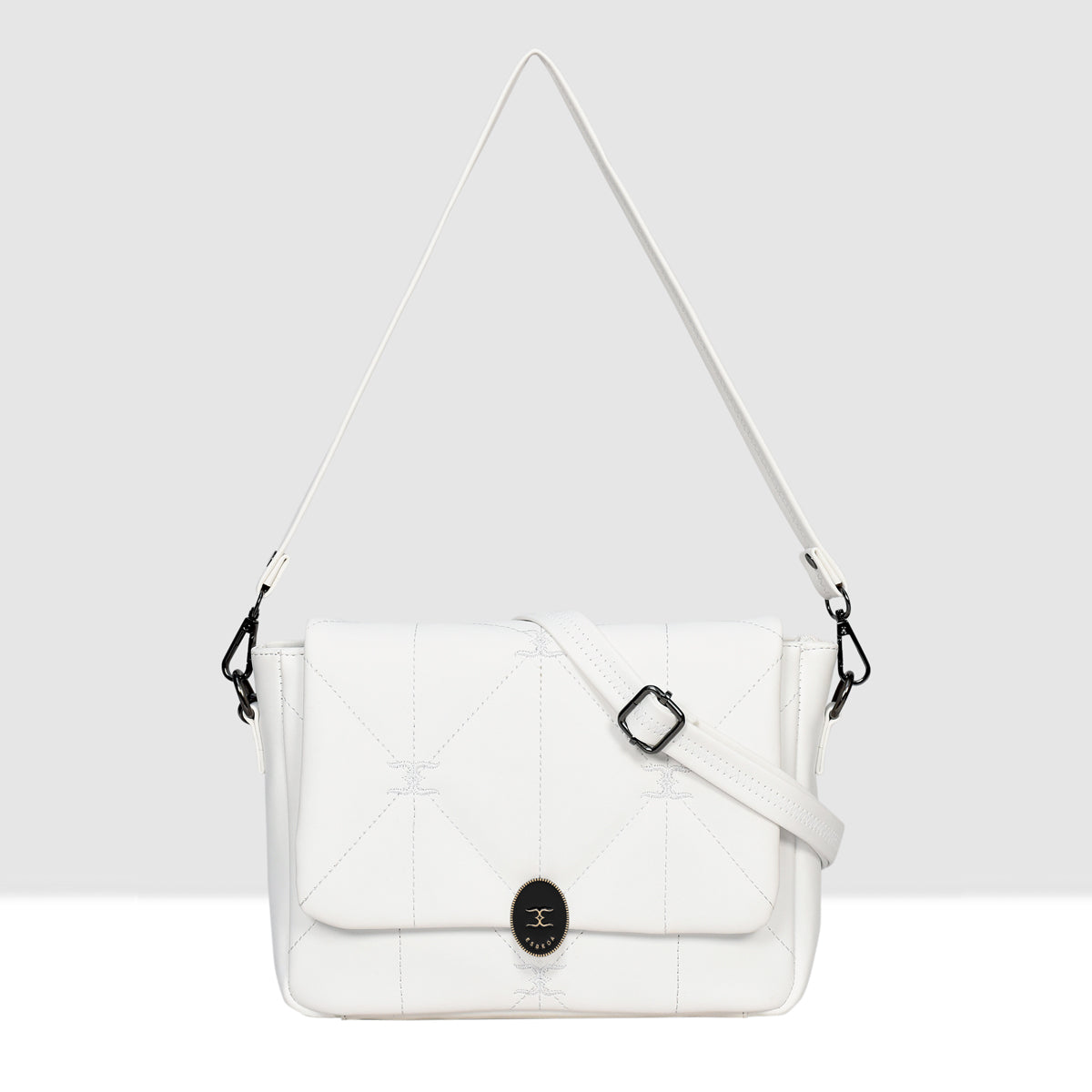 Logo Embroidered Sling Bag For Womens
