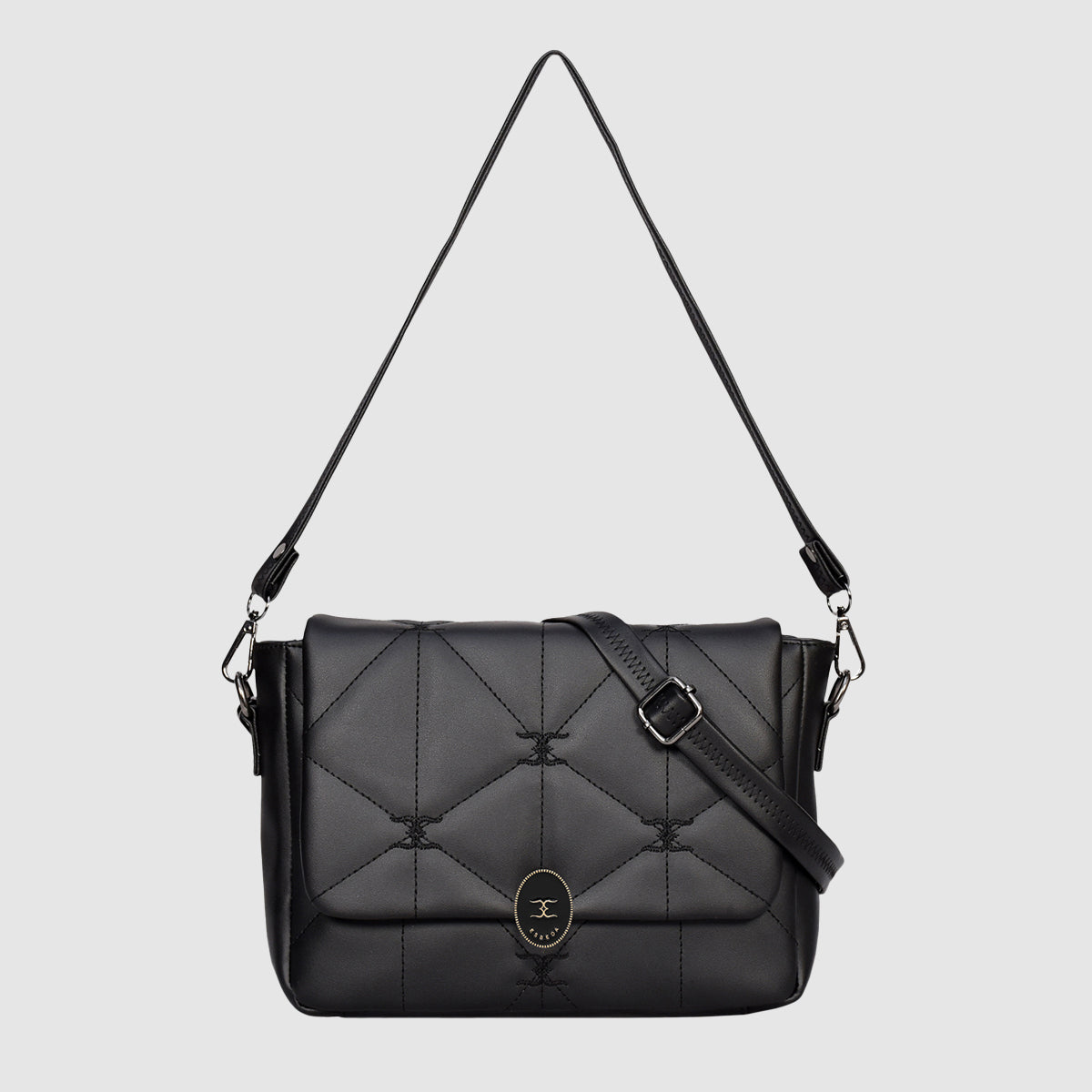 Logo Embroidered Sling Bag For Womens
