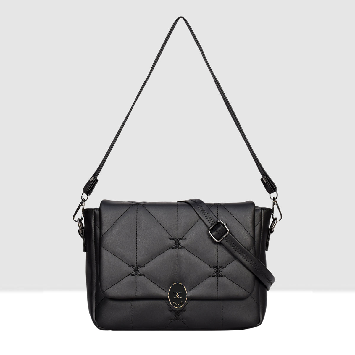 Logo Embroidered Sling Bag For Womens