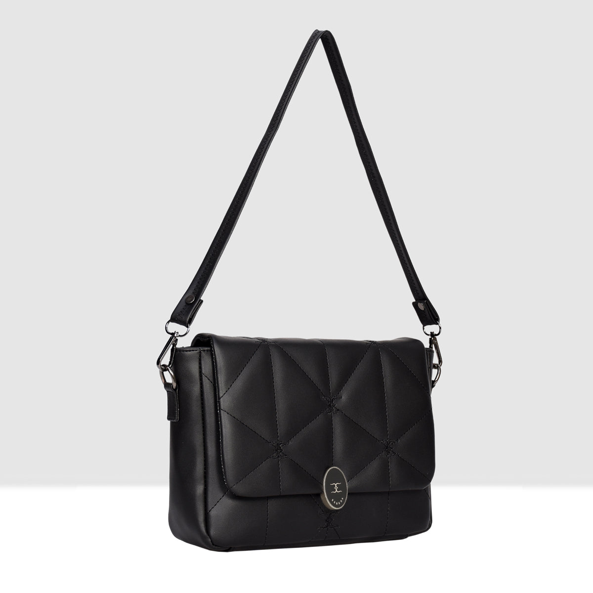 Logo Embroidered Sling Bag For Womens