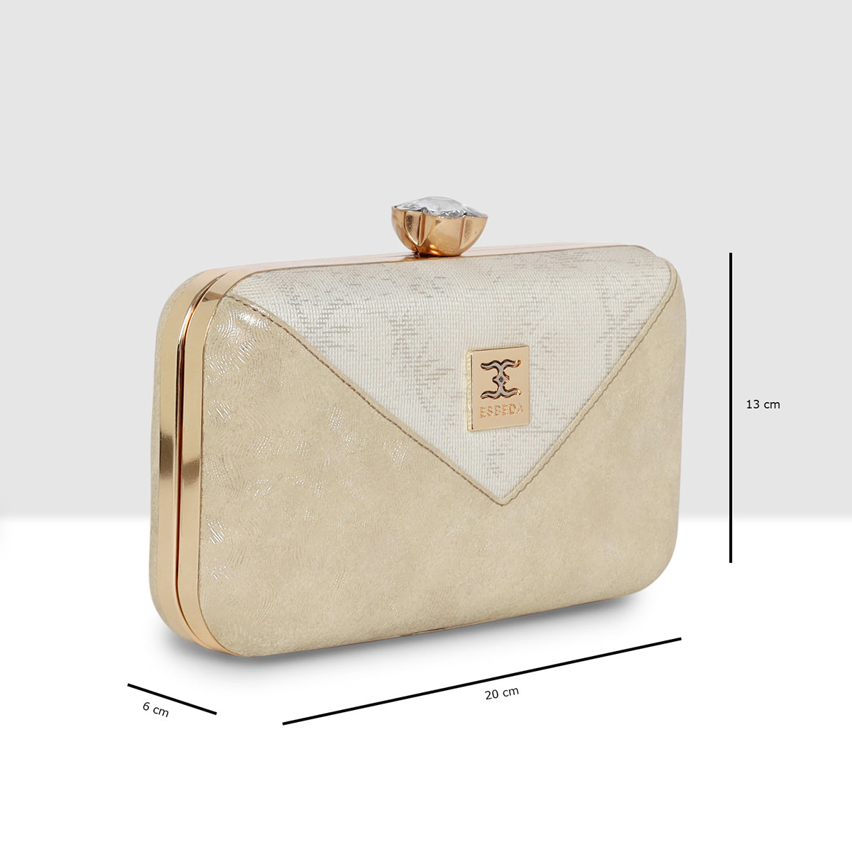 Dual-Texture Elegant Evening Clutch For Womens Secondary image