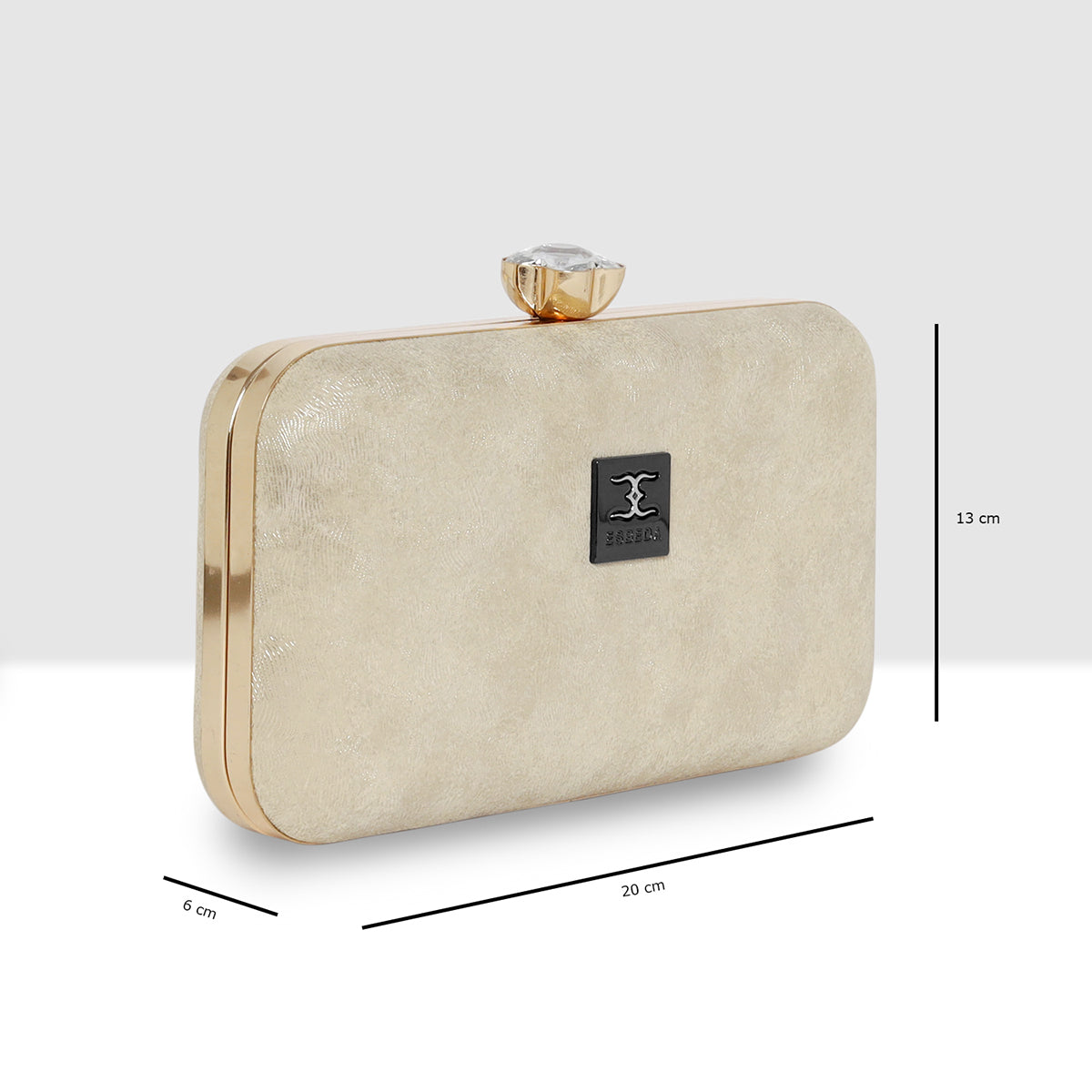Dual-Shade Luxe Box Clutch For Womens Secondary image