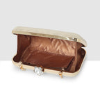 Dual-Shade Luxe Box Clutch For Womens