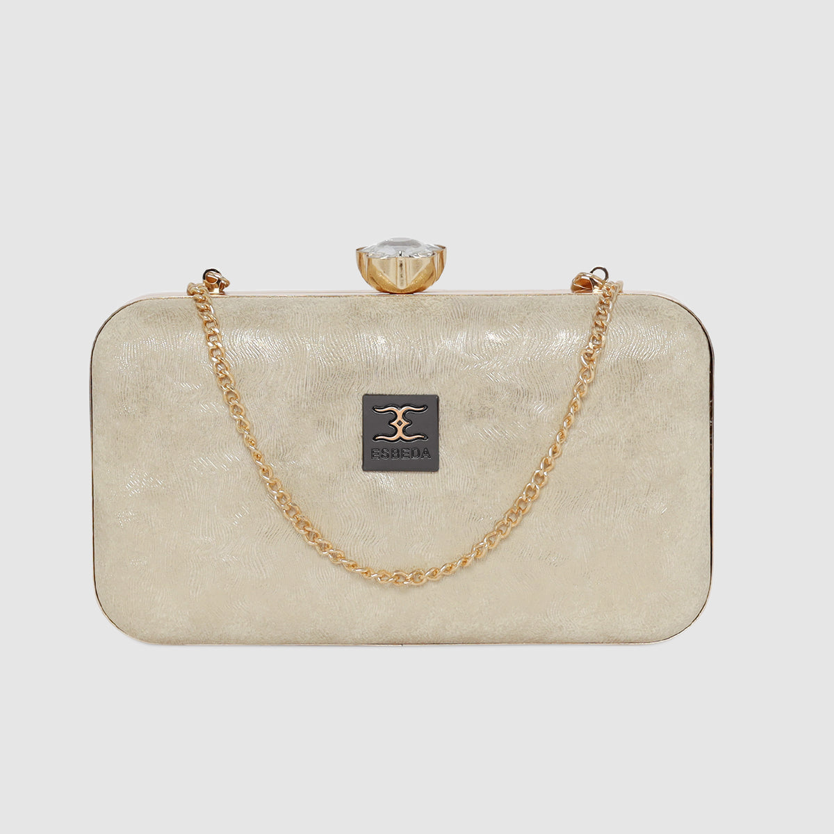 Dual-Shade Luxe Box Clutch For Womens Main image