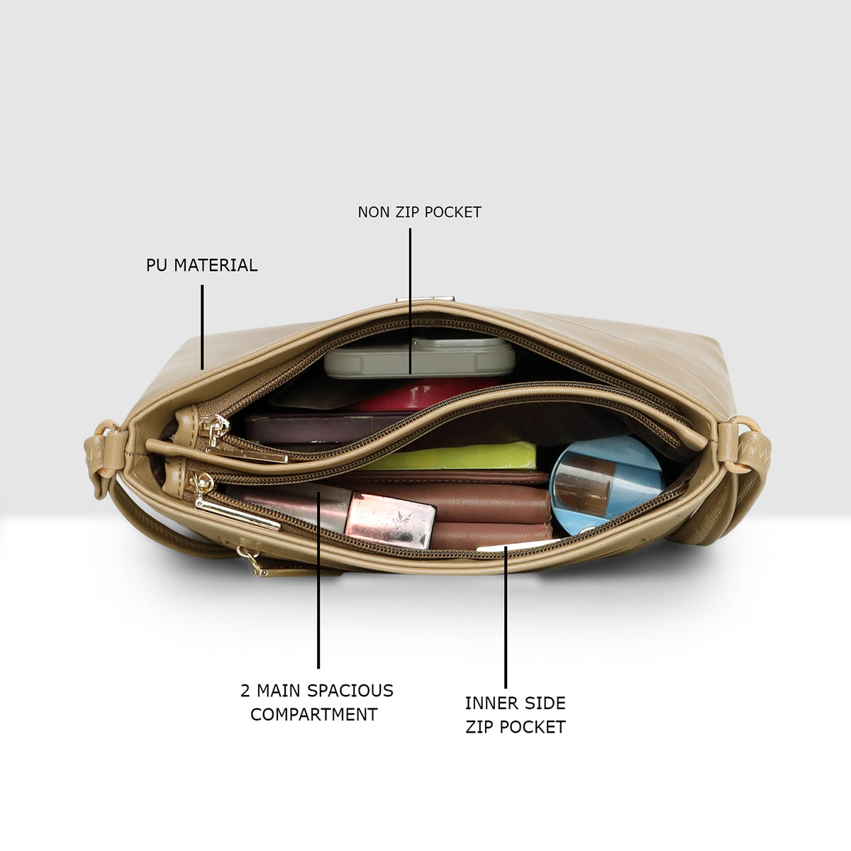 Premium Soft Touch Crossbody Sling For Womens