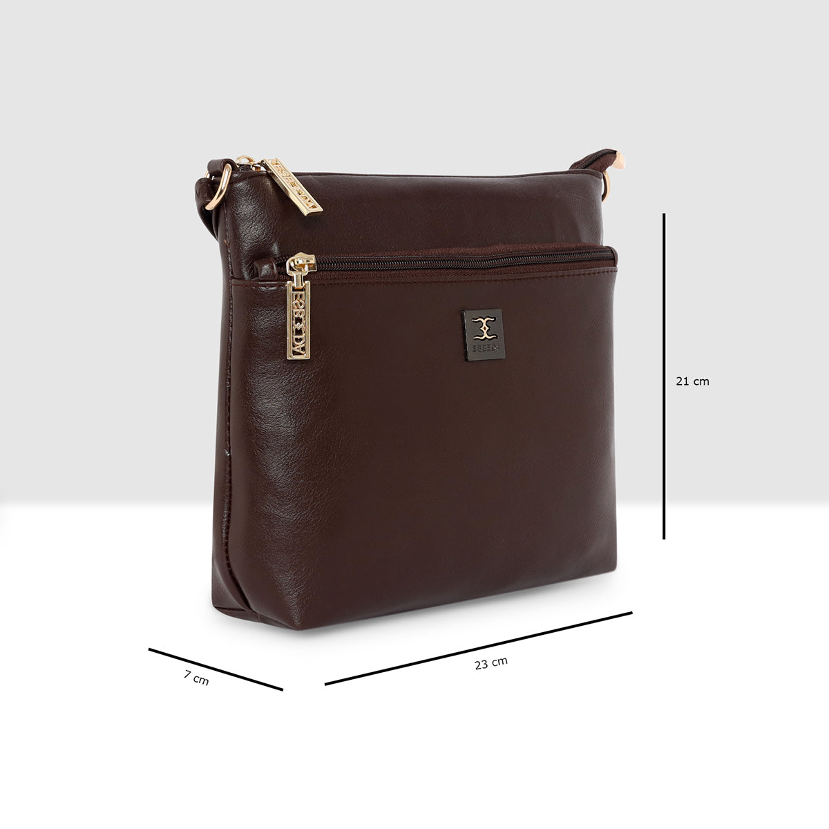 Dual zip Classic Texture Sling For Womens