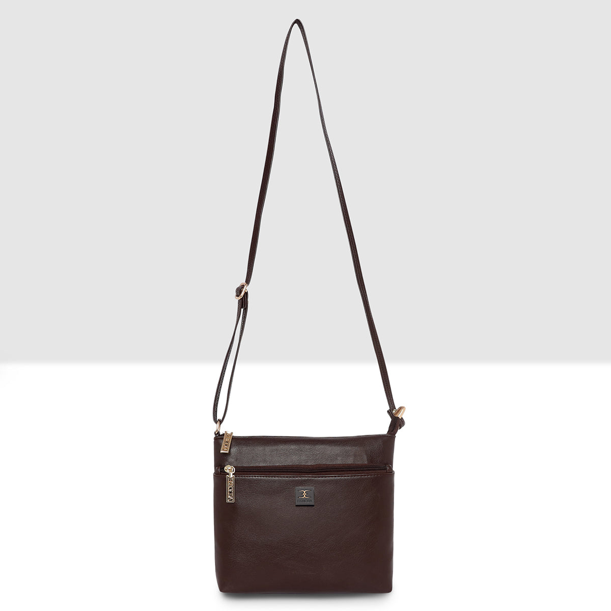 Dual zip Classic Texture Sling For Womens