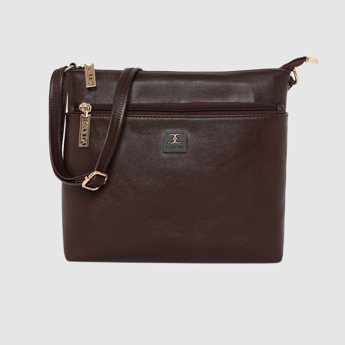 Dual zip Classic Texture Sling For Womens