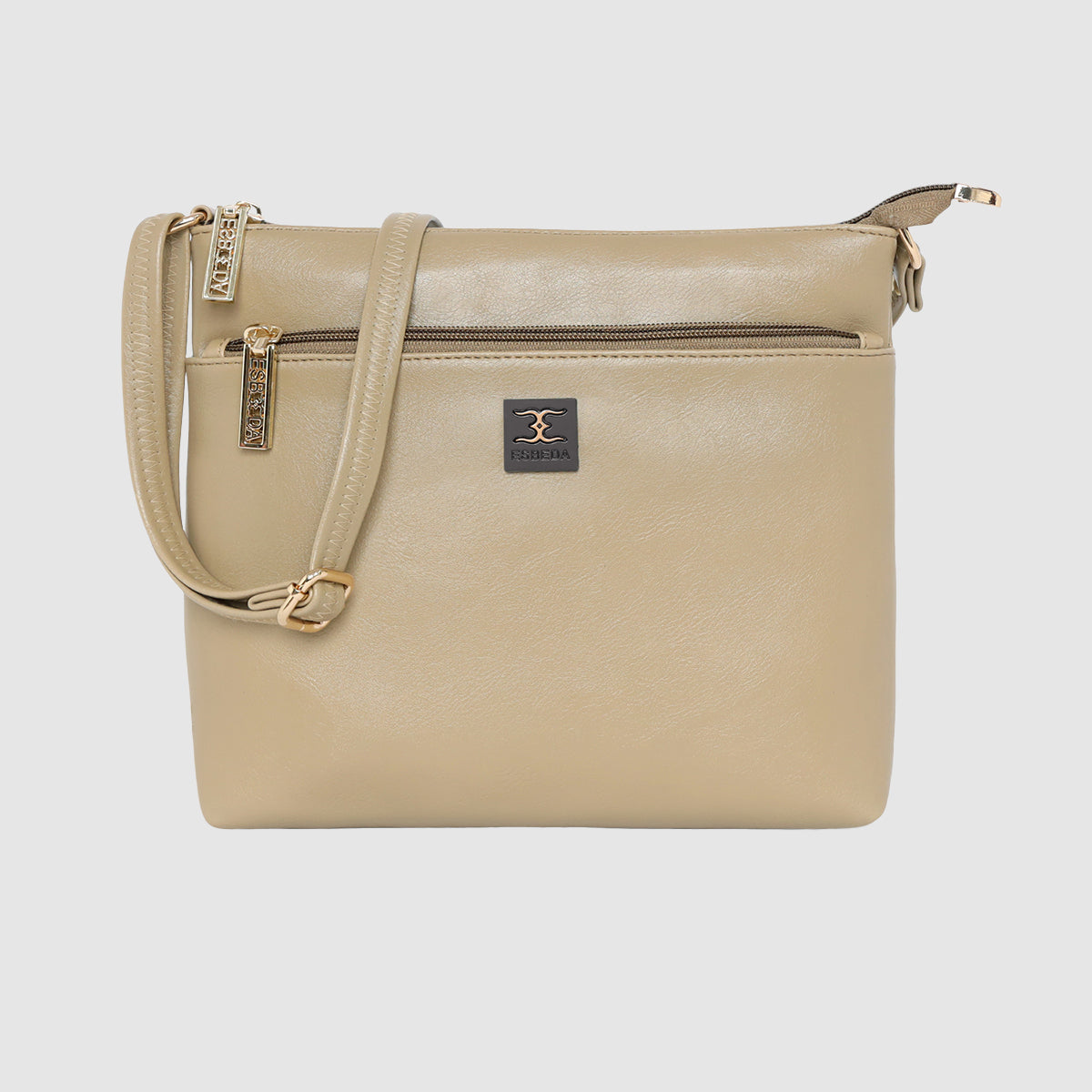 Dual zip Classic Texture Sling For Womens