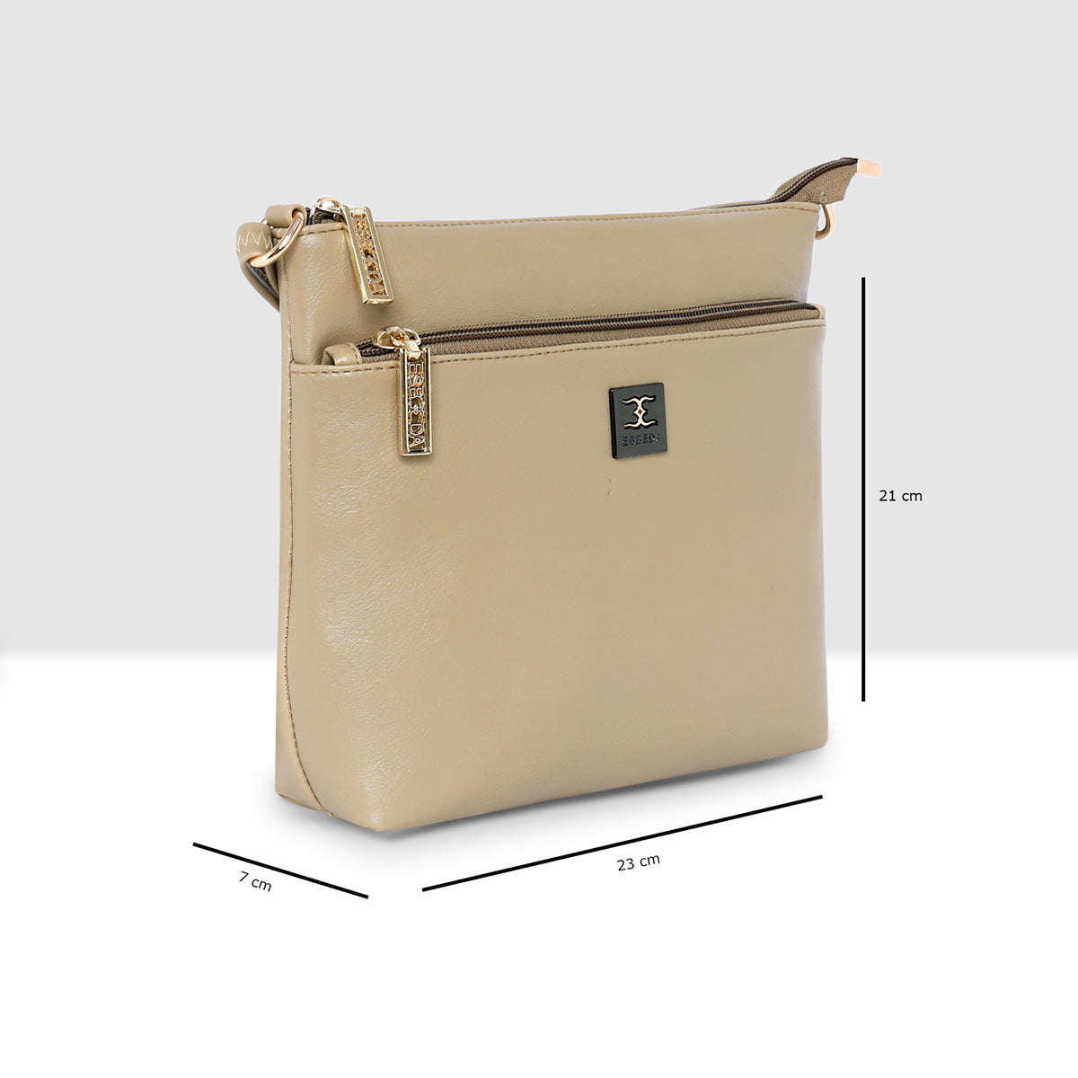 Dual zip Classic Texture Sling For Womens