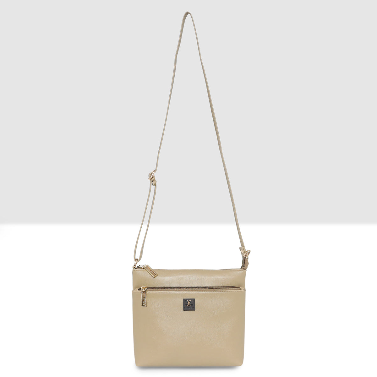 Dual zip Classic Texture Sling For Womens