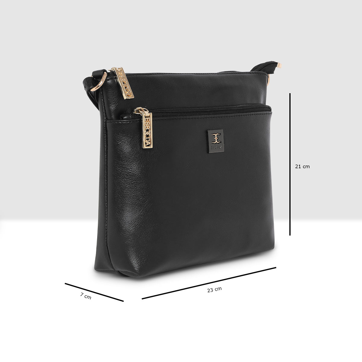 Dual zip Classic Texture Sling For Womens