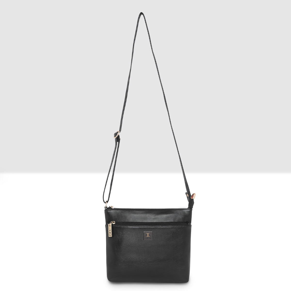 Dual zip Classic Texture Sling For Womens