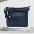 Dual zip Classic Texture Sling For Womens