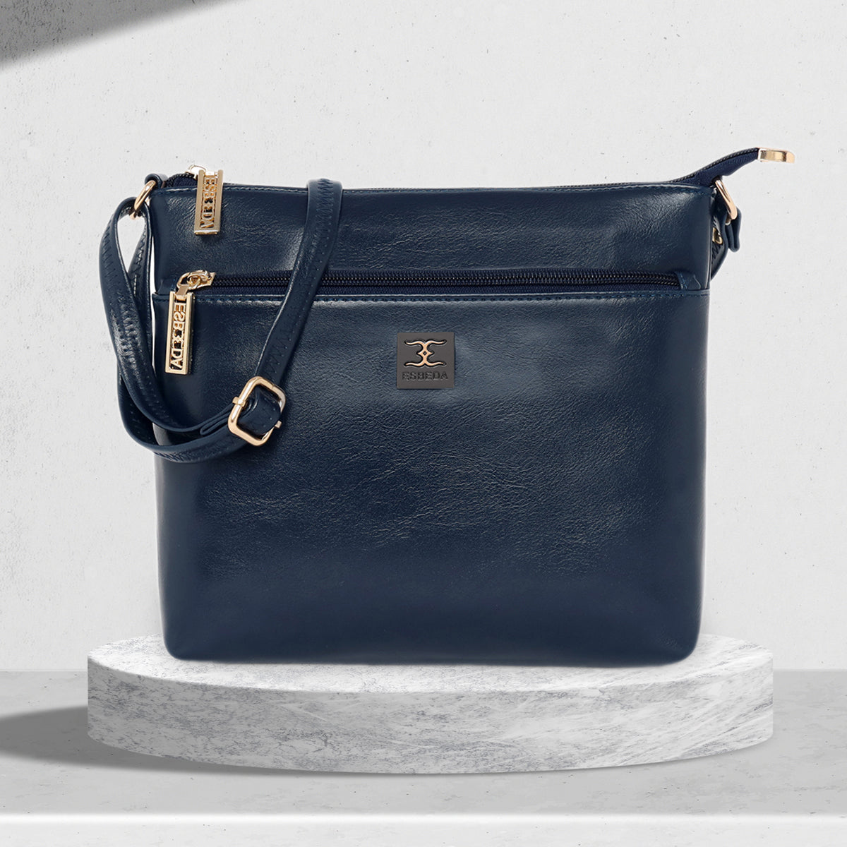 Dual zip Classic Texture Sling For Womens