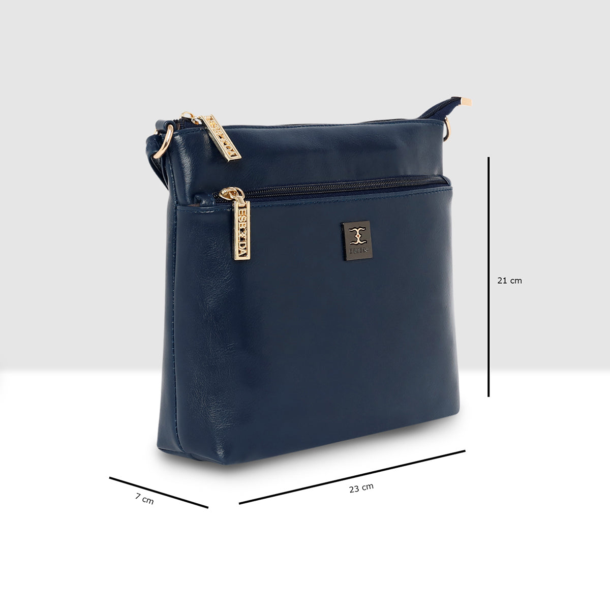 Dual zip Classic Texture Sling For Womens