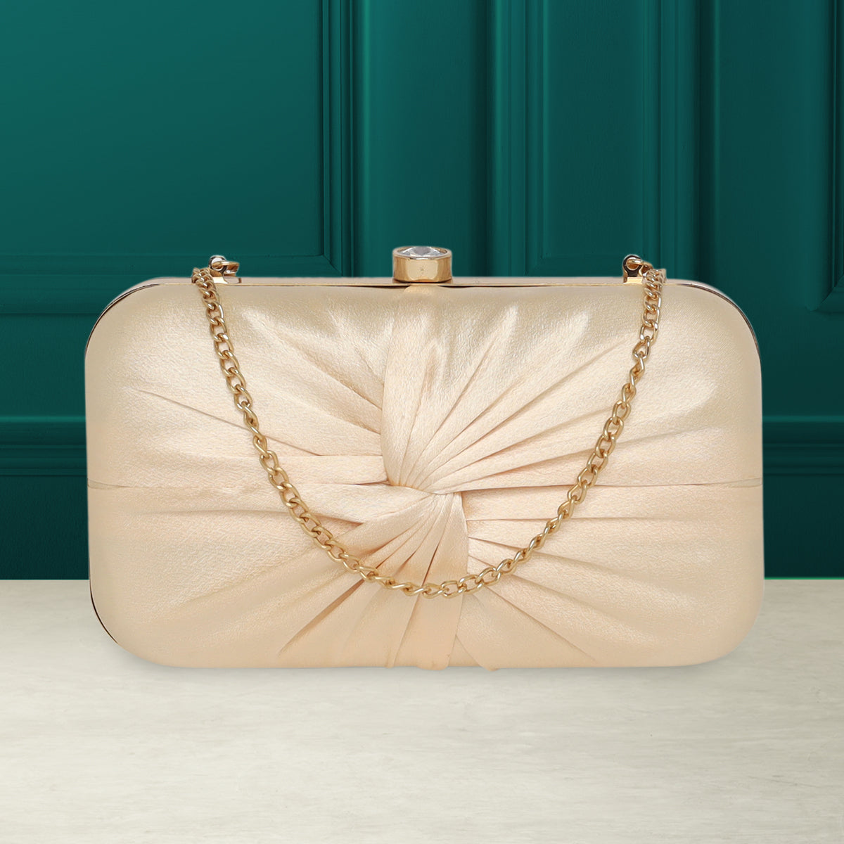 Luxe Radiant Pleat Clutch For Womens Main image