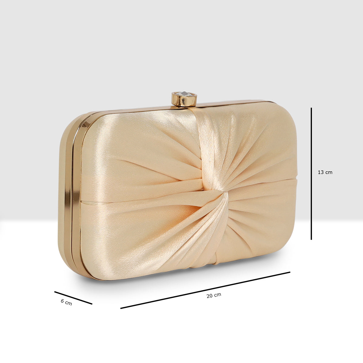 Luxe Radiant Pleat Clutch For Womens Secondary image