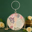 Blossom Embroidered Round Clutch  For Womens