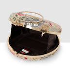 Blossom Embroidered Round Clutch  For Womens
