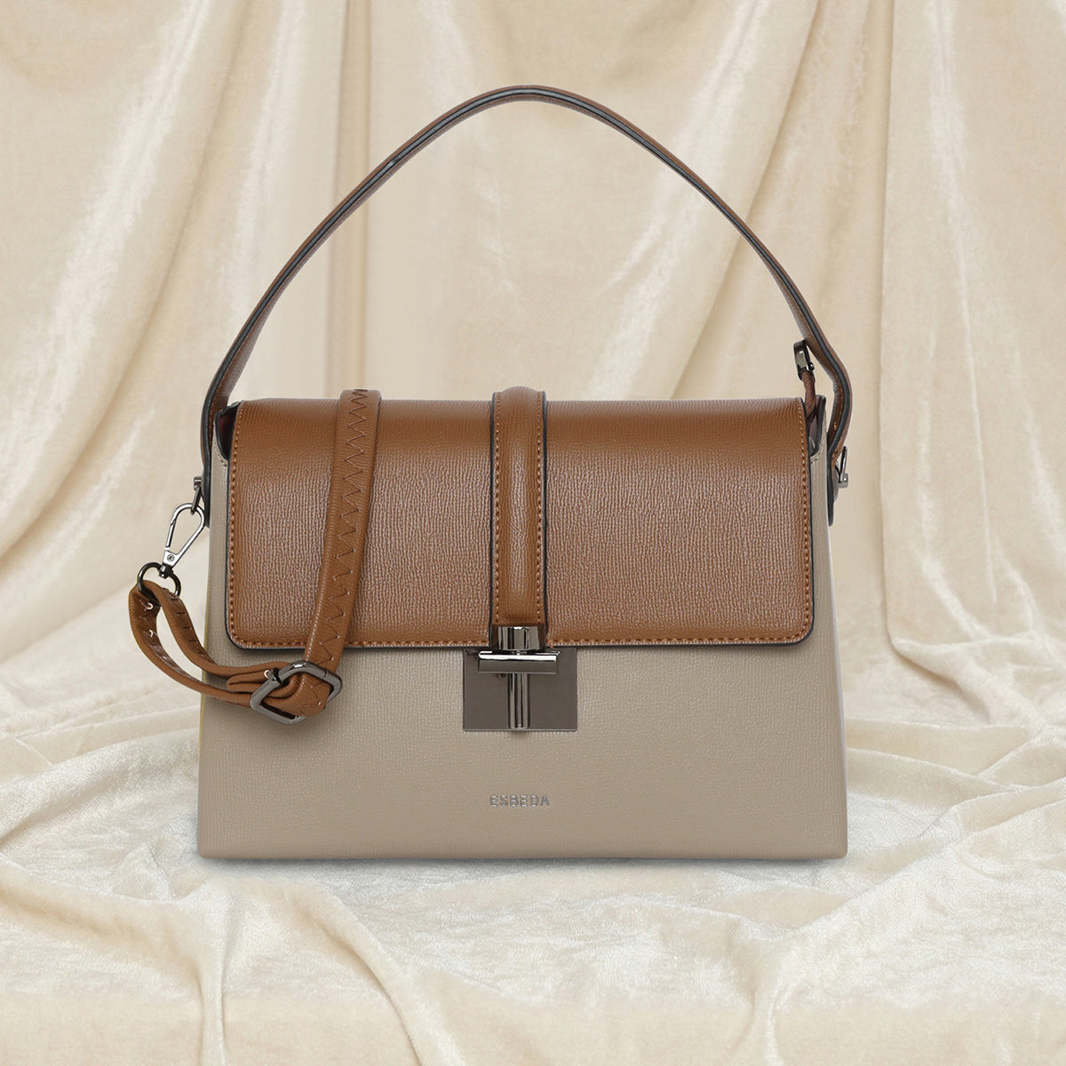 Clara Lock Flap Handbag For Womens