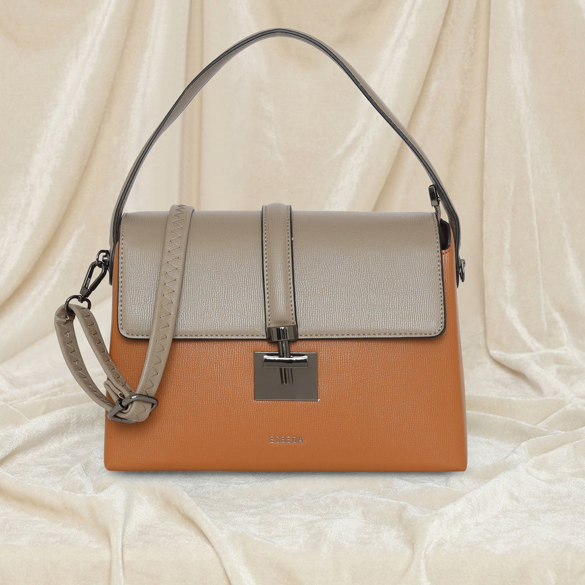 Clara Lock Flap Handbag For Womens