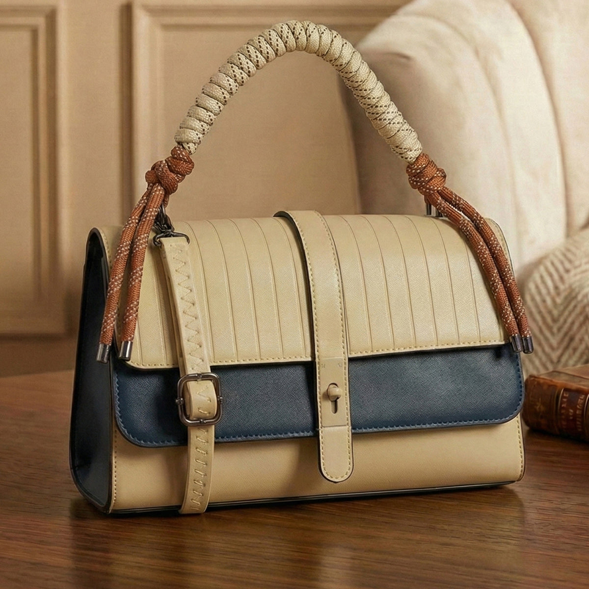 Celeste Rope Accent Handbag For Womens
