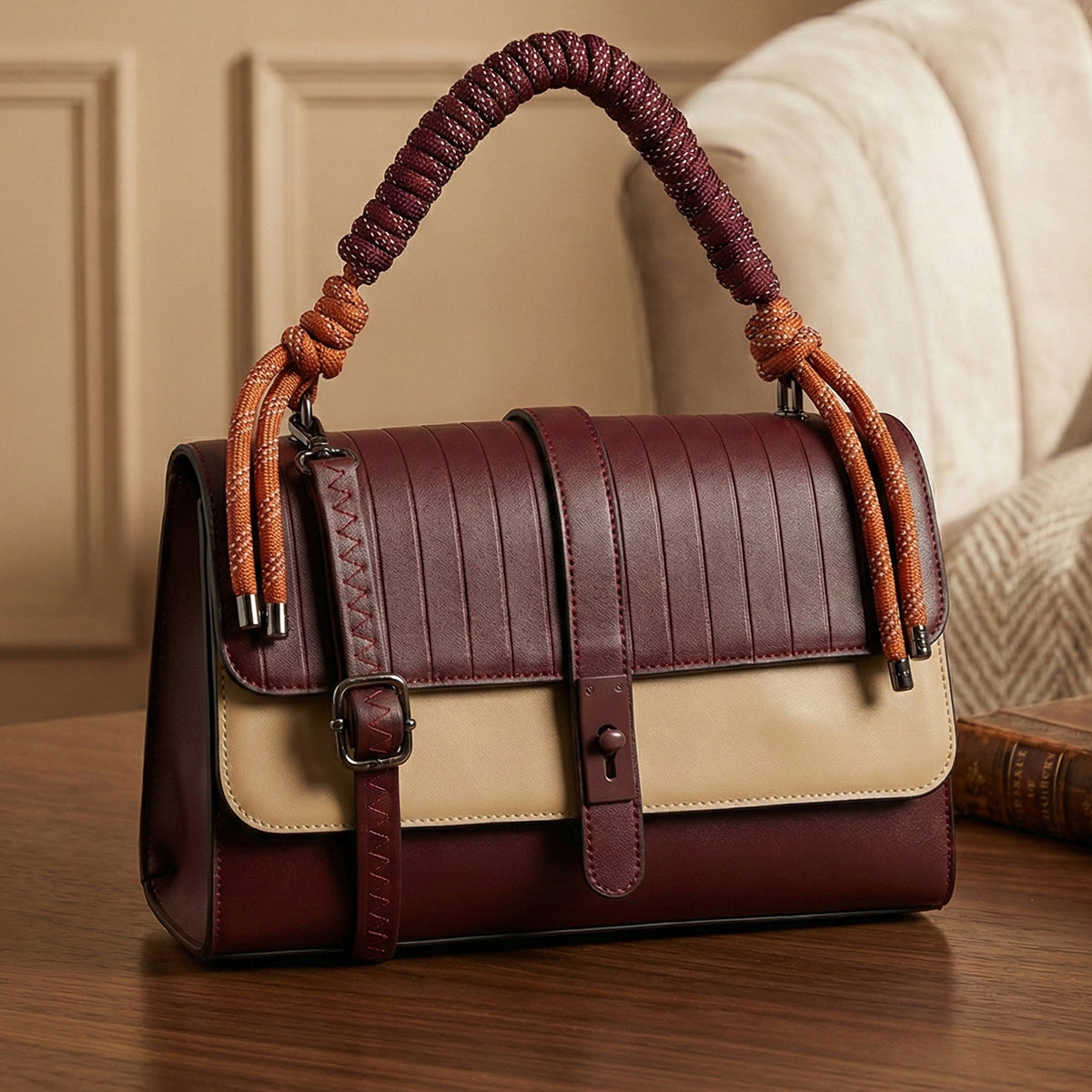 Celeste Rope Accent Handbag For Womens