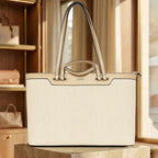 Duo Carry Structured Tote Handbag For Womens