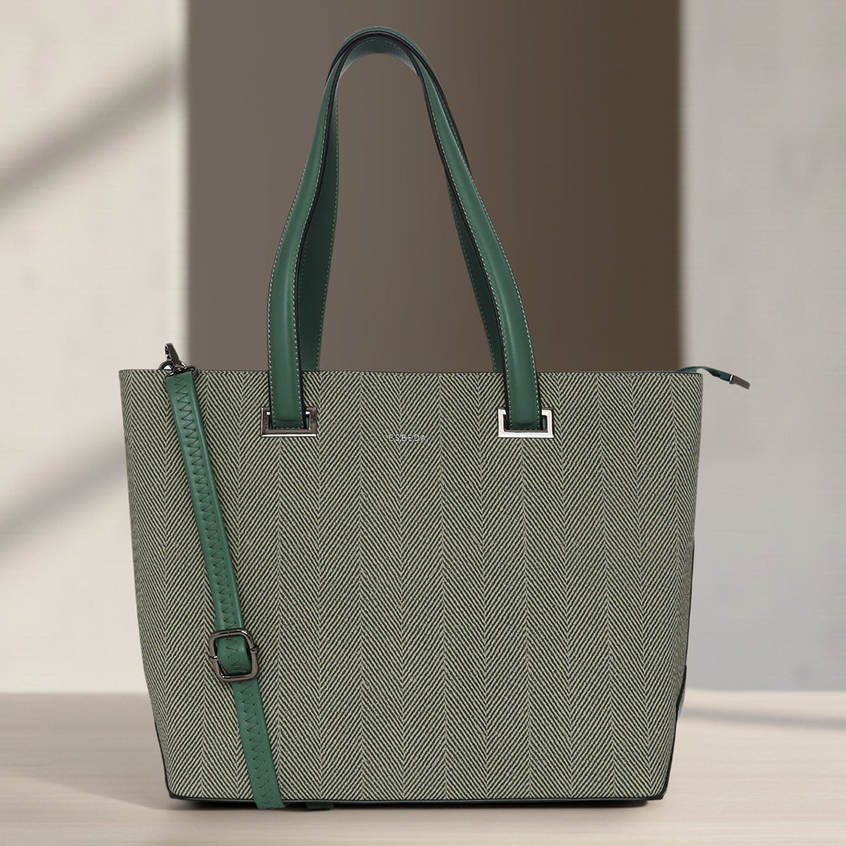 Structured Flex Tote Handbag For Womens
