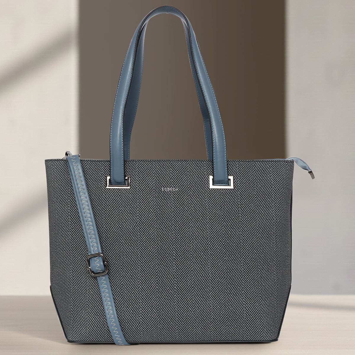 Structured Flex Tote Handbag For Womens