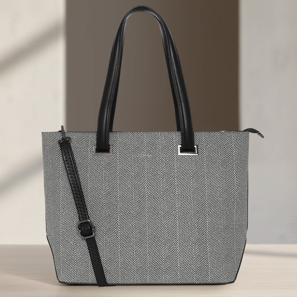 Structured Flex Tote Handbag For Womens