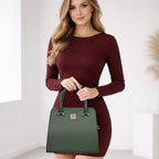 Structured Satchel Handbag For Womens