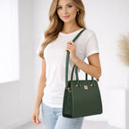Structured Satchel Handbag For Womens