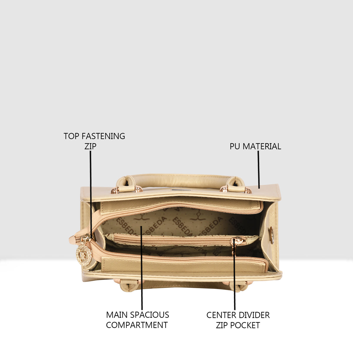 Structured Satchel Handbag For Womens