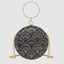 Embroidery Pattern Round Party Clutch For Womens