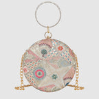 Flora Embroidered Ring Clutch For Womens