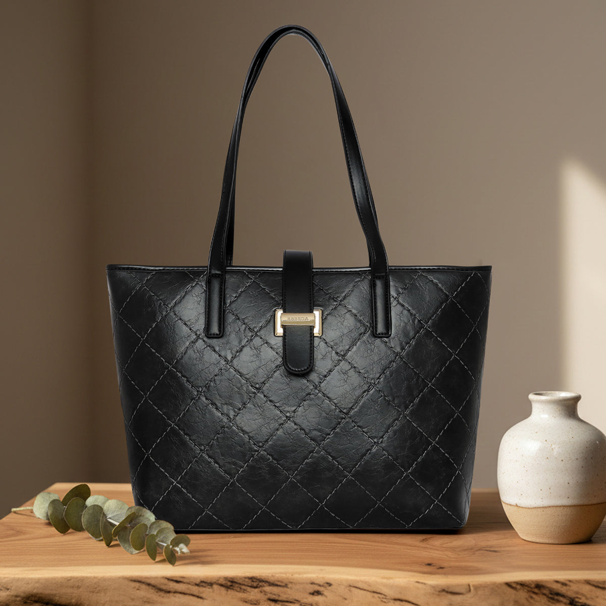 Elara Quilted Luxe Tote  For Womens