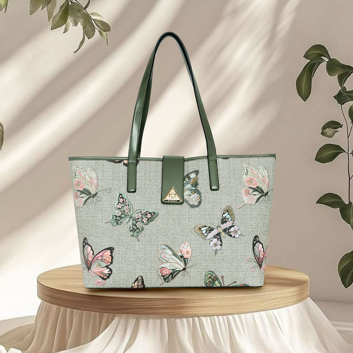 Butterfly Printed Bloom Tote For Womens