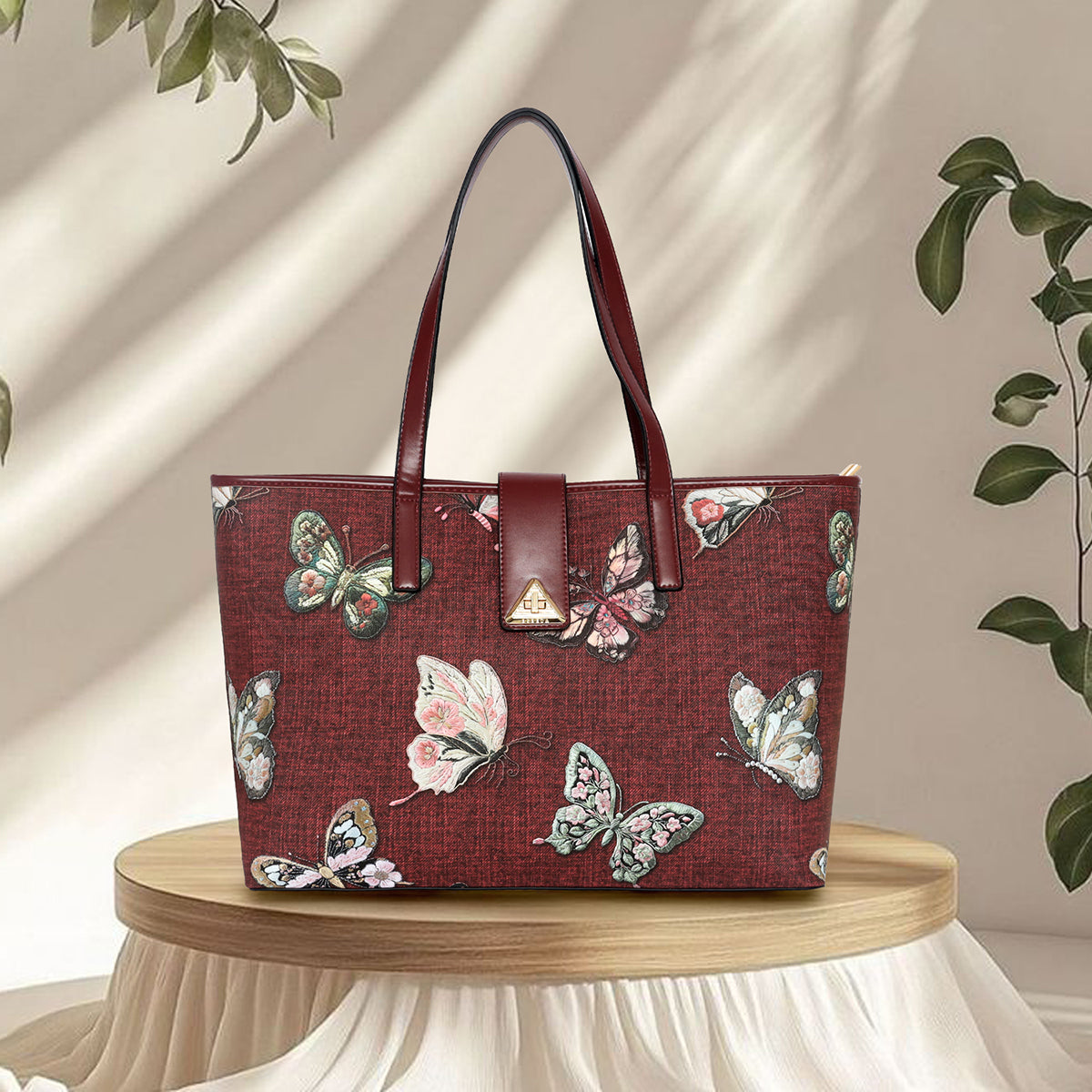 Butterfly Printed Bloom Tote For Womens