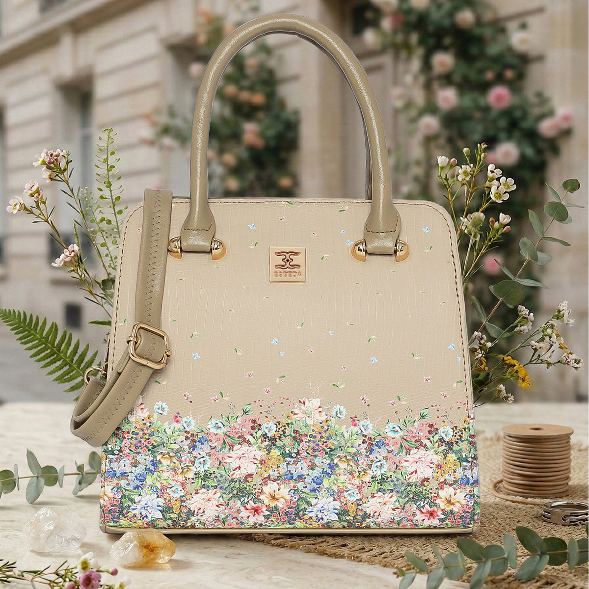 Multi-floral Print Handbag For Womens Main image